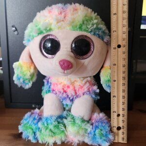 Ty Beanie Boo Poodle - Rainbow 9 inches